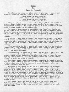 Typewritten text of a prose poem entitled 